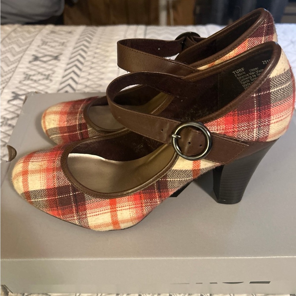 Plaid Mary Jane Heels